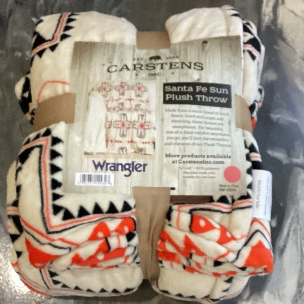 Wrangler Carstens Santa Fe Sun Plush Throw - NWT